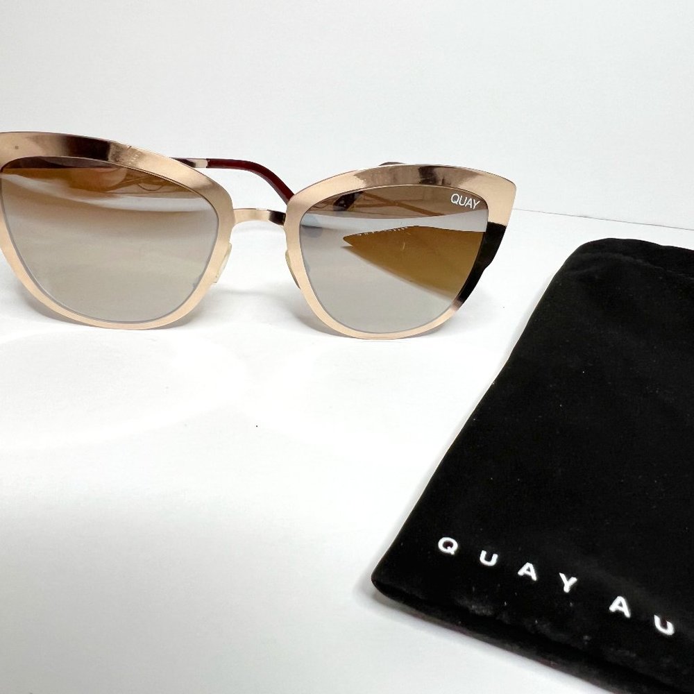 Quay Australia Super Girl Gold Sunglasses